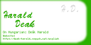 harald deak business card